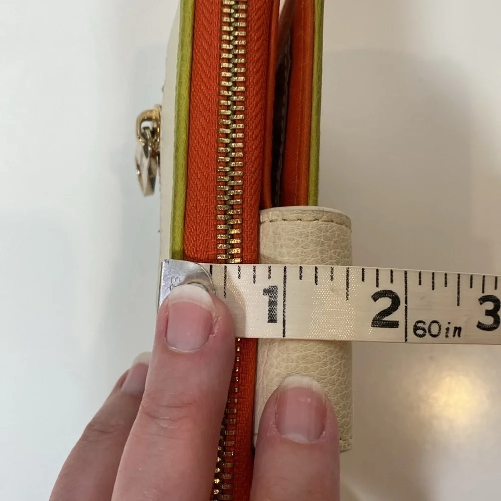 Spartina‎ 449 Haig Point Yacht Club Linen Wristlet Navy Cream, Orange, and Green